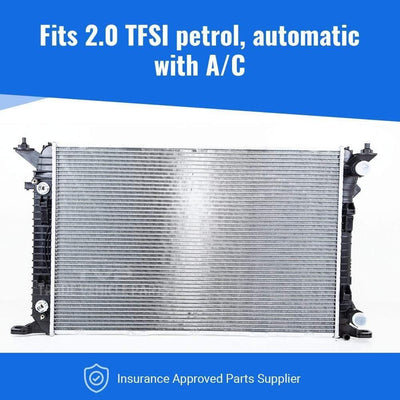 Fits Audi Q3 (8U) 2014-2018 Radiator (2.0 Tfsi Petrol) (Automatic) (With Ac) - tradevehicleparts.co.uk