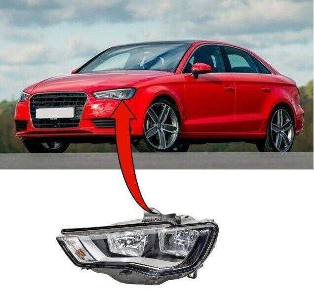 AD8183B Audi A3/S3 Saloon 2013-2016 Headlamp Headlight W/ Motor Electric Passenger Side