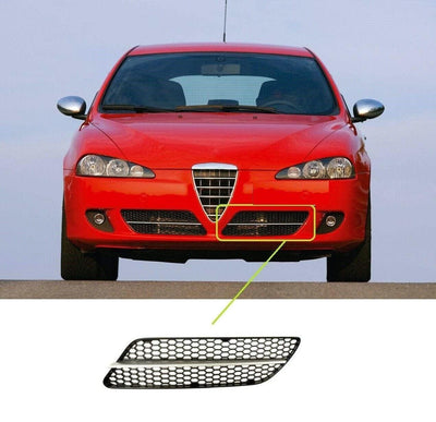 Fits Alfa Romeo 147 2007-2010 Front Bumper Lower Grille With Silver Moulding Passenger Side - tradevehicleparts.co.uk
