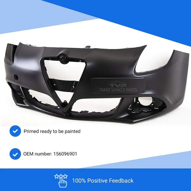 Fits Alfa Romeo Giulietta 2010-2016 Front Bumper Primed With Fog Lamp Hole No Pdc Or Washer Holes - image 3