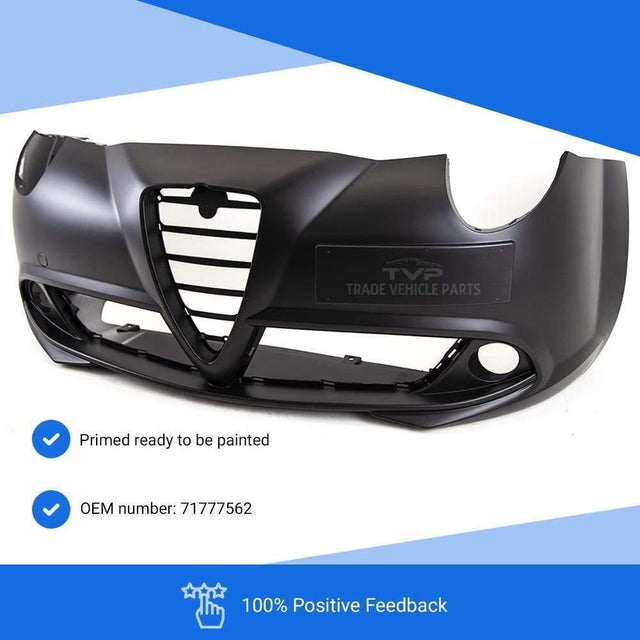 Fits Alfa Romeo Mito 2009-2016 Front Bumper Primed With Tow Eye Cover - image 3