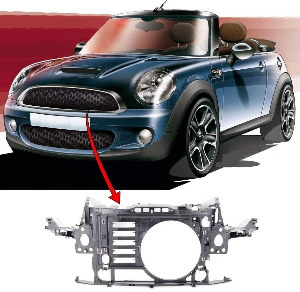 AT1002B Mini Cooper S Cabriolet 2009-2015 Front Panel