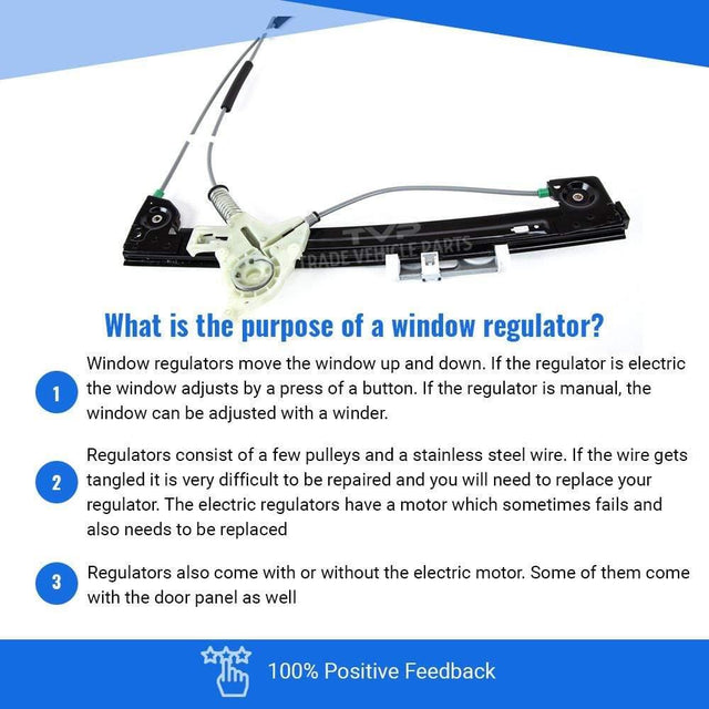 Fits BMW Mini R52 Convertible 2006-08 Window Regulator Without Motor Front Right O/S 3 Bolt Type - image 4