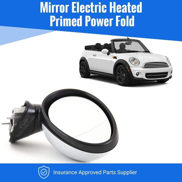 Fits Mini R57 2009-2015 Door Wing Mirror Electric Heated Power Fold Primed Right Side - image 2