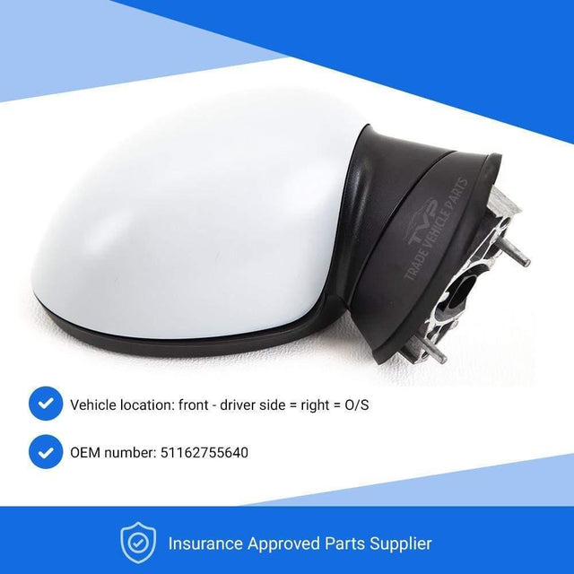 Fits Mini R57 2009-2015 Door Wing Mirror Electric Heated Power Fold Primed Right Side - image 3