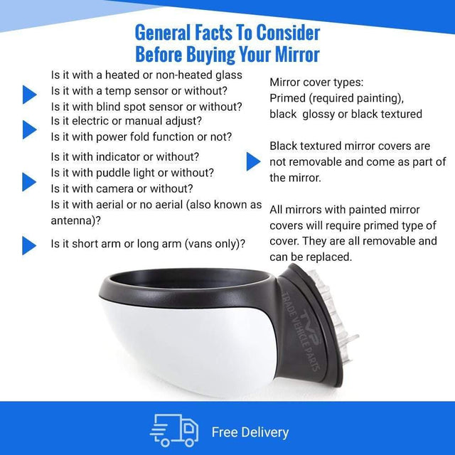 Fits Mini R56 2006-2013 Door Wing Mirror Electric Heated Primed Power Fold Right Side - image 3