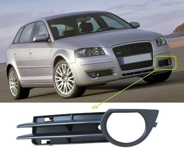 Fits Audi A3 2004-2008 Front Bumper Fog Grille For 3/5Dr With Hole Passenger Side - image 2