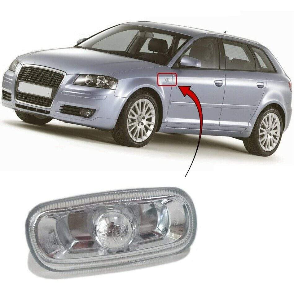 Audi A3 2004-2012 Front Wing Indicator Clear Lens Fits Left & Right Side