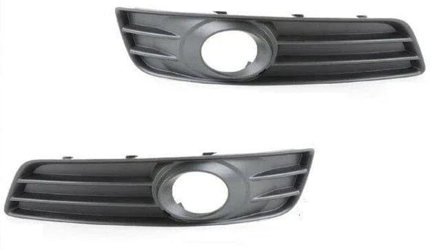 Fits Audi A3 2008-2012 Front Bumper Fog Grille Black Textured Pair Left & Right With Hole - image 2