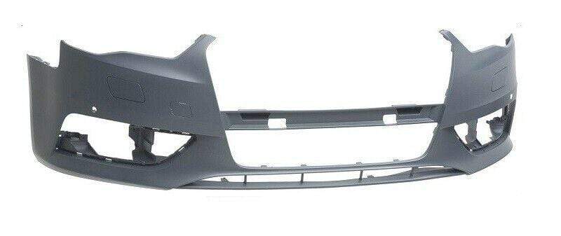 Audi A3 2012-2016 Front Bumper Primed With 2 Sensor Holes & Washer Holes Standard Models