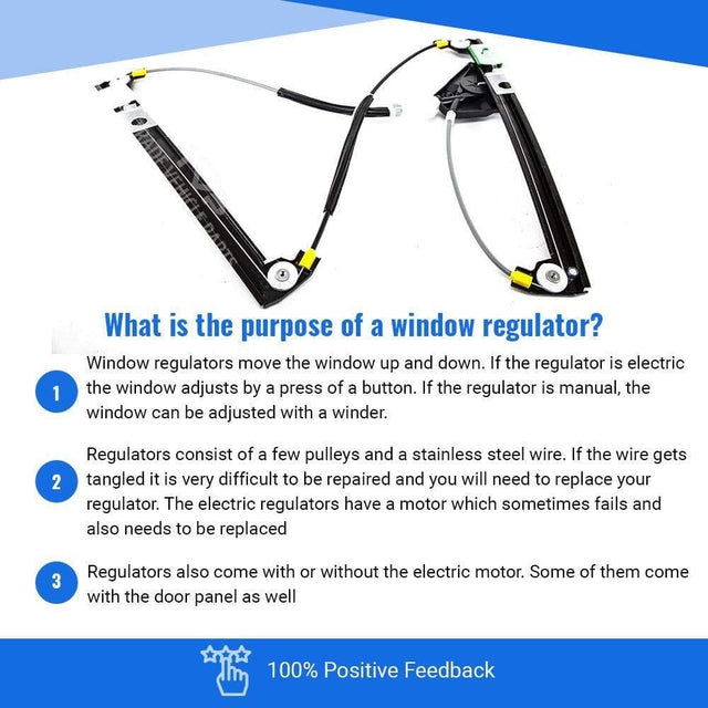 Fits Audi A3 5Dr 2003-2012 Front Electric Window Regulator Driver Side W/O Motor - image 4