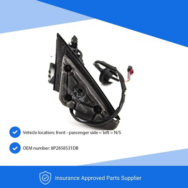 Fits Audi A3/S3 3Door 2008-2010 Door Wing Mirror Electric Heated Primed Cover Power Fold Passenger Side - image 2