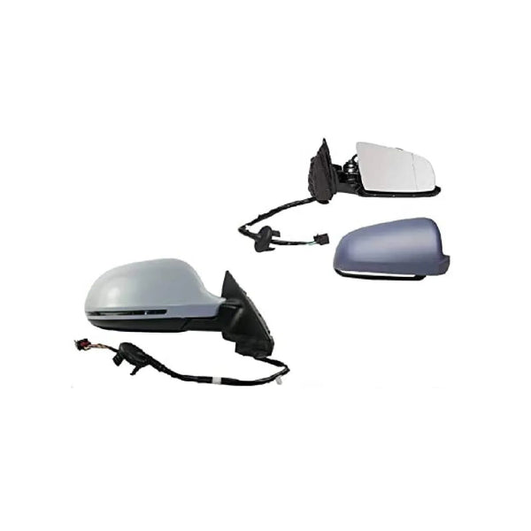 Fits Audi A4 2008-2010 Door Wing Mirror Electric Heated Primed Cover Indicator Driver Side