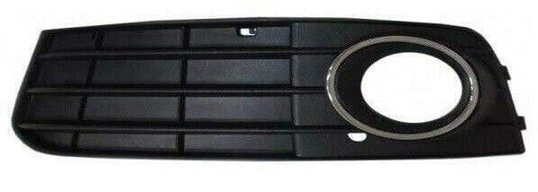 Fits Audi A4 2008-2011 Front Bumper Fog Grille With Fog Hole Chrome Moulding Passenger Side - image 2