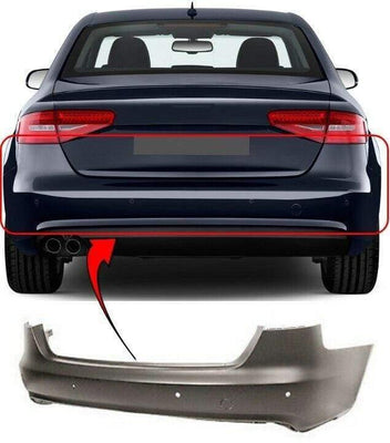 Fits Audi A4 B8 2012-2015 Facelift Rear Bumper Primed With Pdc Holes Saloon Standard Models - tradevehicleparts.co.uk