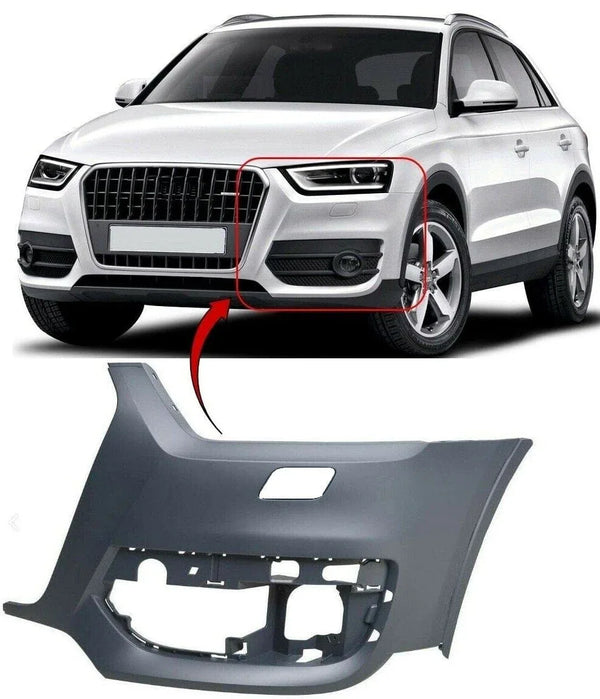 Fits Audi Q3 2012-2015 Front Bumper Corner Primed Passenger Side