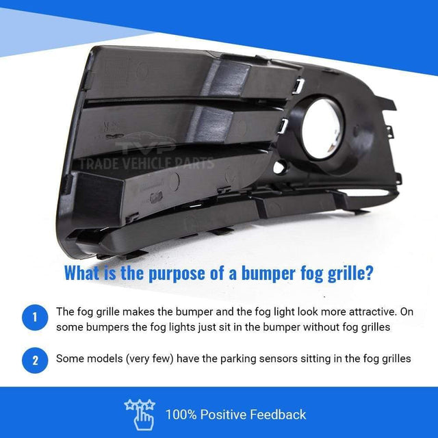 Fits Audi Q5 2012-2017 Front Bumper Fog Grille With Fog Hole Driver Side - image 3