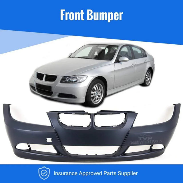 Fits BMW 3 E90 E91 Estate & Saloon 2005-2008 Front Bumper Primed No Pdc Or Washer Holes - image 2