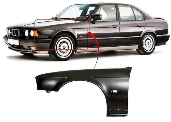 BMW 5 E34 1988-1996 Front Wing Primed Passenger Side