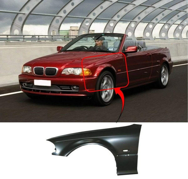 Fits BMW 3 E46 2 Door Coupe / Cab 1999-2003 Front Wing Primed Passenger Side Not M3 Model - image 2