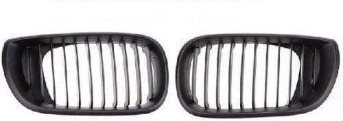 BM3001 BMW 3 E46 Saloon & Estate 2001-2005 Front Kidney Grille Black Pair Left+Right
