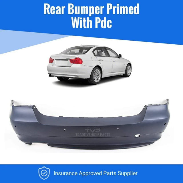 Fits BMW 3 Series E90 Saloon 2009-2012 Rear Bumper Primed With Pdc - image 2