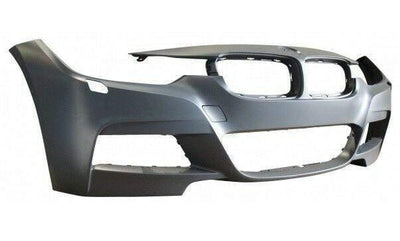 Fits BMW 3 F30 2012-2019 Front Bumper Primed No Pdc With Washer Hole M-Sport - tradevehicleparts.co.uk
