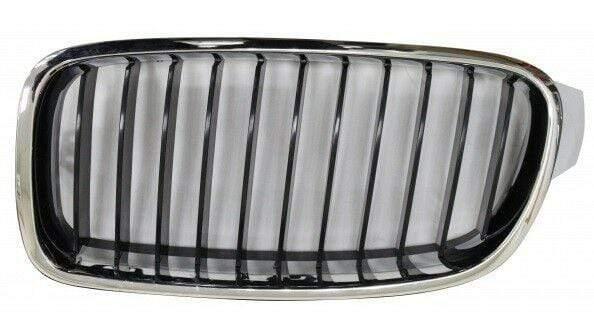 Fits BMW 3 F31 Estate 2012- Kidney Grille Black & Chrome Luxury Passenger Side - image 2