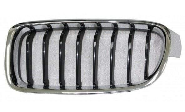 Fits BMW 3 F30 Saloon 2012- Kidney Grille Black & Chrome Sport 8 Slats Passenger Side - image 2