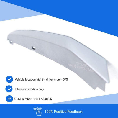 Fits BMW 3 F31 Estate 2012-2015 Front Bumper Grille Moulding Sport Driver Side - tradevehicleparts.co.uk