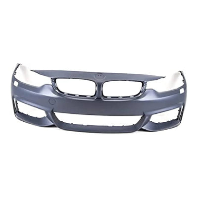 Fits BMW 4 Series F32 Coupe 2013-2020 Front Bumper Primed M-Sport With Washer Hole - tradevehicleparts.co.uk