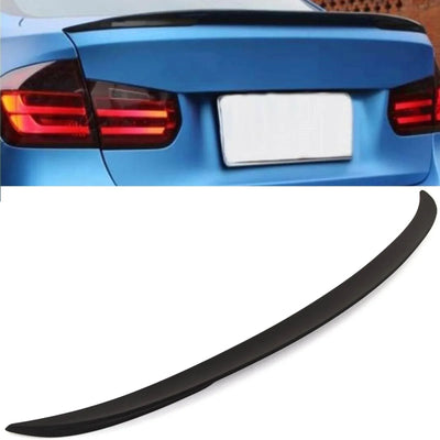 Fits BMW 3 Series F30 F80 M Performance Style Rear Trunk Boot Spoiler Mat Black - tradevehicleparts.co.uk
