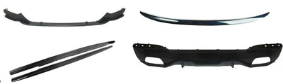 Fits BMW 5 Series G30 M Performance Style Body Kit Front Splitter Rear Diffuser Blades Gloss Black - tradevehicleparts.co.uk
