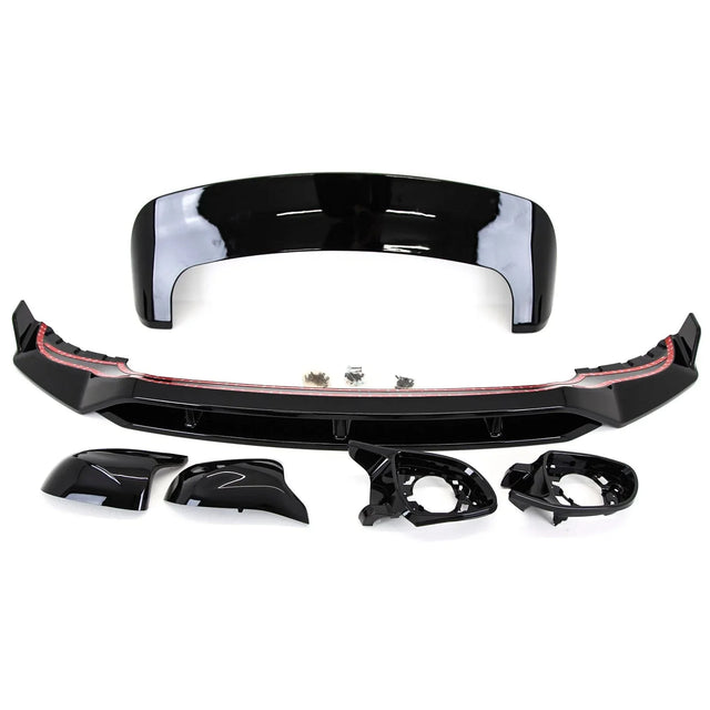 Fits BMW X5 G05 Aero Body Kit Front Splitter Side Skirts Rear Diffuser Gloss Black - image 5