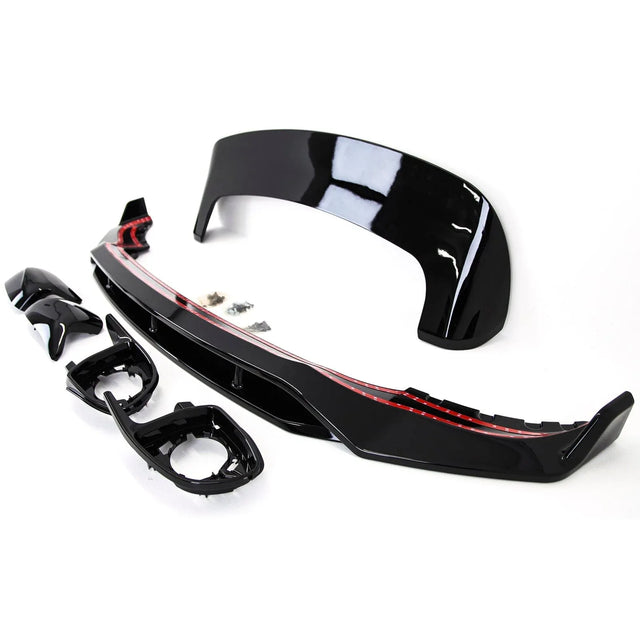 Fits BMW X5 G05 Aero Body Kit Front Splitter Side Skirts Rear Diffuser Gloss Black - image 6
