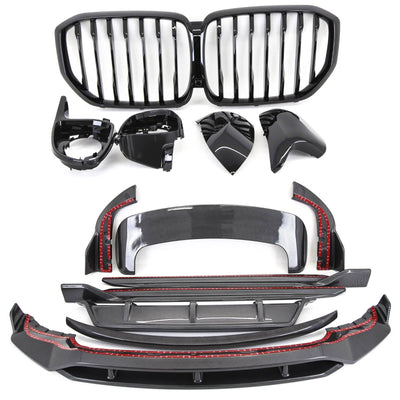Fits BMW X5 G05 Aero Body Kit Front Splitter Side Skirts Rear Diffuser Carbon Look - tradevehicleparts.co.uk