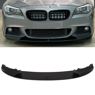 Fits BMW 5 Series F10 F11 M Sport Front Lip Splitter Performance Style Spoiler Mat Black - tradevehicleparts.co.uk