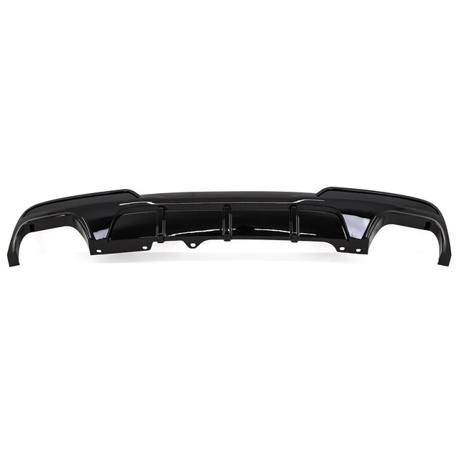 Fits BMW 5 F10 F11 Rear Bumper Diffuser Splitter Quad Exhaust Gloss Black - image 2
