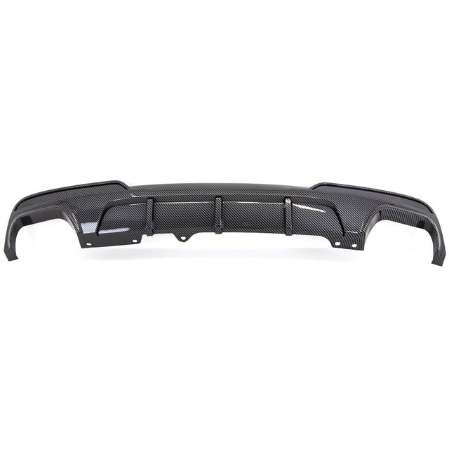 Fits BMW 5 F10 F11 Rear Bumper Diffuser Splitter Quad Exhaust Carbon Look New - image 2
