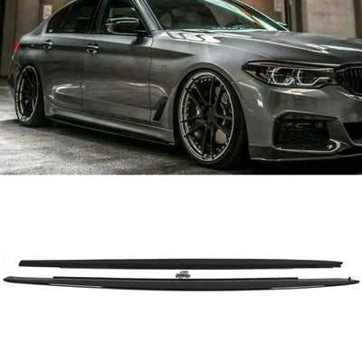Fits BMW 5 Series G30 G31 F90 M5 Side Skirt Extension Blades M Performance Style Gloss Black - tradevehicleparts.co.uk