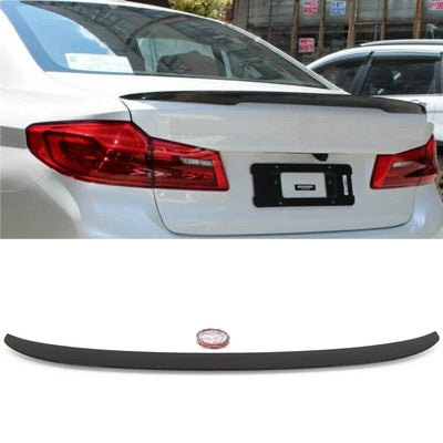Fits BMW 5 Series G30 F90 M5 M Performance Style Sport Rear Boot Trunk Lip Spoiler Carbon Look - tradevehicleparts.co.uk