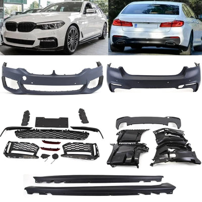 Fits BMW 5 G30 M Sport Style Full Body Kit Front Rear Bumper Diffuser Side Skirt New - tradevehicleparts.co.uk
