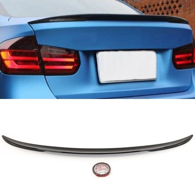 Fits BMW 3 Series F30 F80 M3 M Performance Style Rear Trunk Boot Lip Spoiler Gloss Black - tradevehicleparts.co.uk