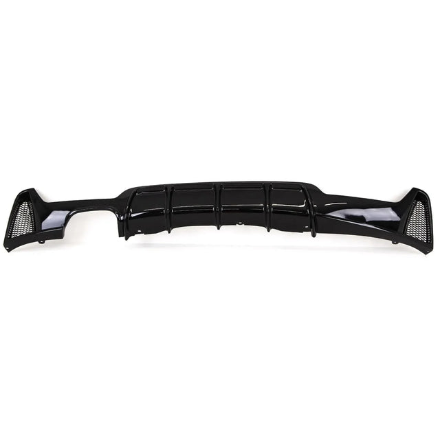 Fits BMW 4 Series F32 F33 F36 Rear Diffuser M Performance Style Twin Exhaust Gloss Black - image 2
