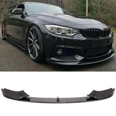 Fits BMW 4 Series F32 F33 F36 Front Lip Splitter Diffuser M Sport Spoiler Carbon Look - tradevehicleparts.co.uk