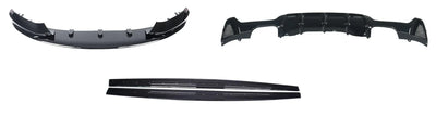 Fits BMW 4 Series F32 F33 F36 M Performance Style Body Kit Front Lip Diffuser Side Skirt Gloss Black - tradevehicleparts.co.uk