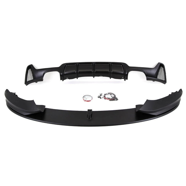 Fits BMW 4 Series F32 F33 F36 Body Kit Front Lip Diffuser Side Skirt Mat Black - image 2