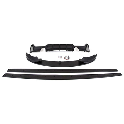 Fits BMW 4 Series F32 F33 F36 M Performance Style Body Kit Front Lip Side Skirt Diffuser Mat Black - tradevehicleparts.co.uk