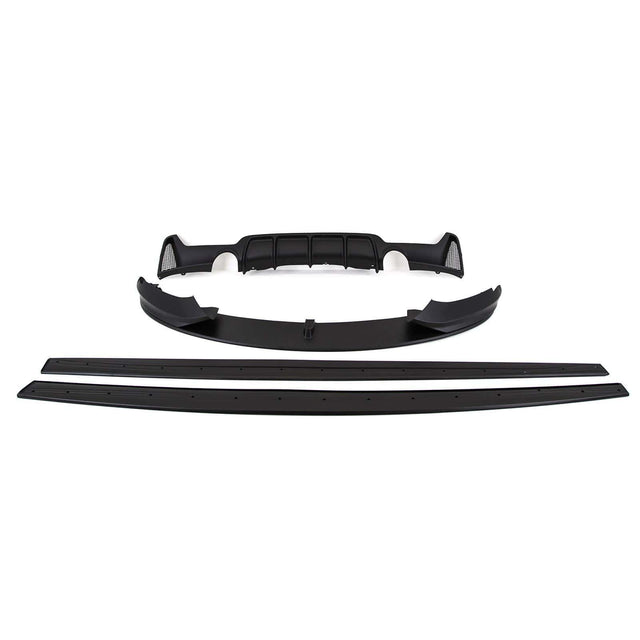 Fits BMW 4 Series F32 F33 F36 Body Kit Front Lip Side Skirt Diffuser Mat Black - image 2