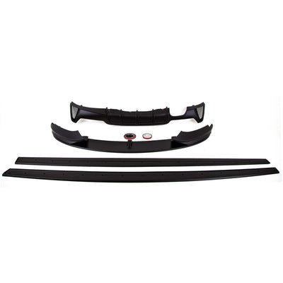Fits BMW 5 Series F32 F33 F36 M Performance Style Body Kit Front Lip Diffuser Spoiler Side Skirt Mat Black - tradevehicleparts.co.uk
